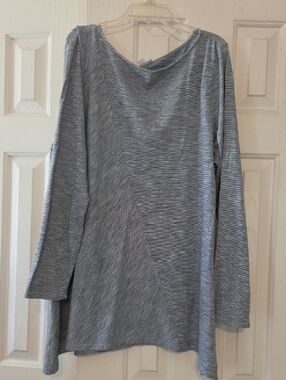 J. Jill Blue Striped Lightweight Tunic 100% Cotton